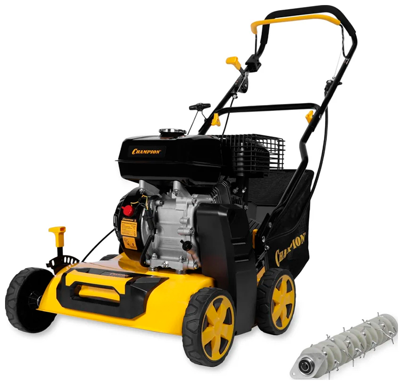 

Скарификатор Champion GSC4840, 5.15 кВт, 400 мм, 40л, 29 кг, 2в1, Желтый/черный