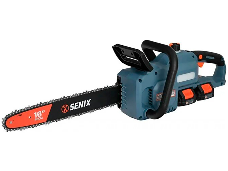 Изображение товара Аккумуляторная цепная пила Senix 2X2 40V 40см бесщеточный мотор