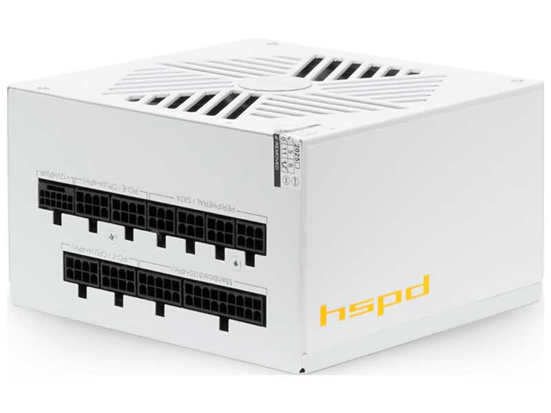 Изображение товара Блок питания HSPD 850W Gold ATX 3.1 (HSK-850GF-WH) White
