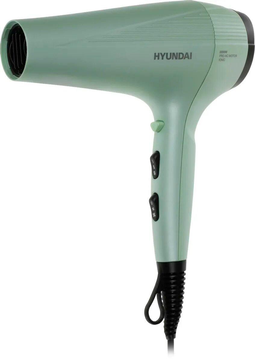 Изображение товара Фен Hyundai H-HDI0766 2200 Вт оливковый бытовой с насадкой-концентратором