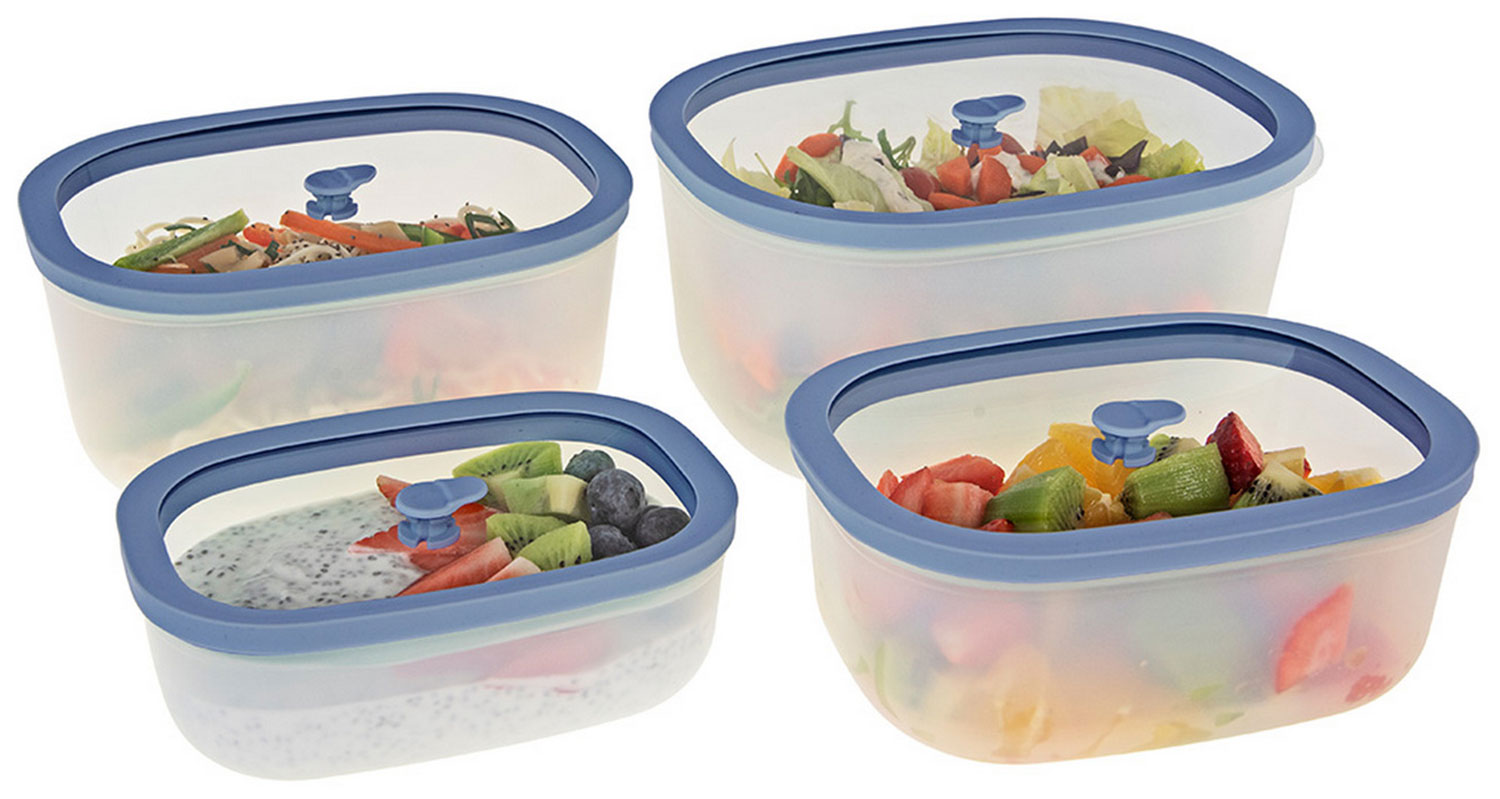 Изображение товара Набор вакуумных контейнеров Status Fresko set 4 lilac для хранения продуктов