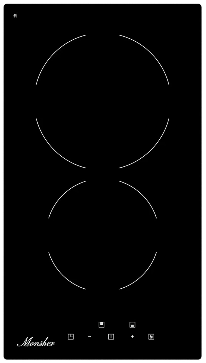 Изображение товара Электрическая варочная панель Monsher MHE 34 2 конфорки стеклокерамика с таймером