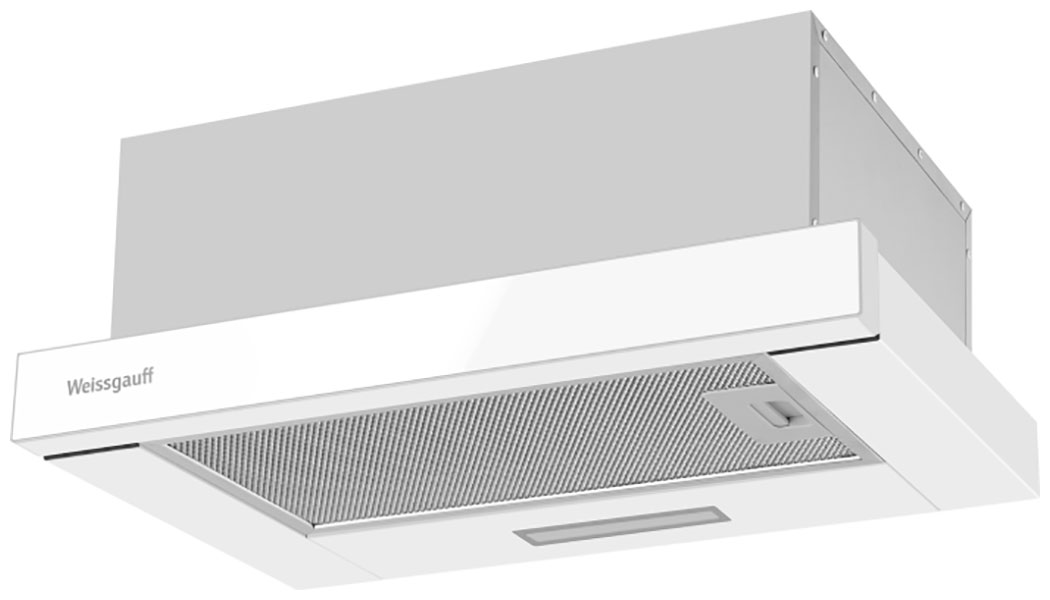 Изображение товара Вытяжка Weissgauff TEL 450 White Glass встраиваемая для кухни белая 45 см