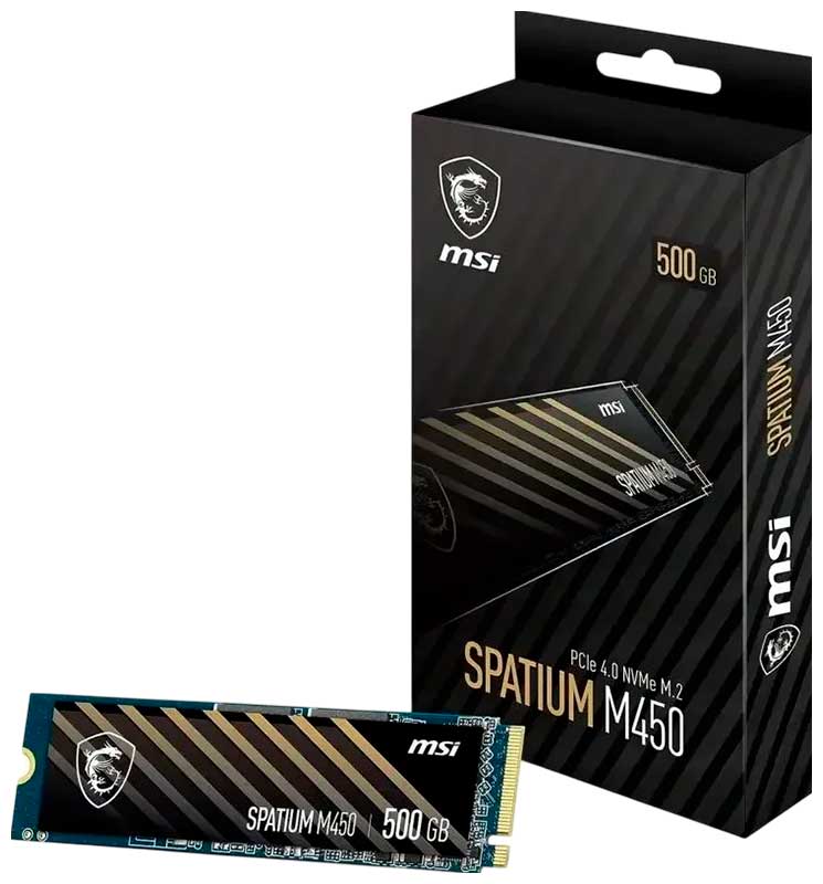 Изображение товара SSD накопитель MSI M.2 SPATIUM M450 500 Гб PCIe 4.0 (S78-440K380-P83)
