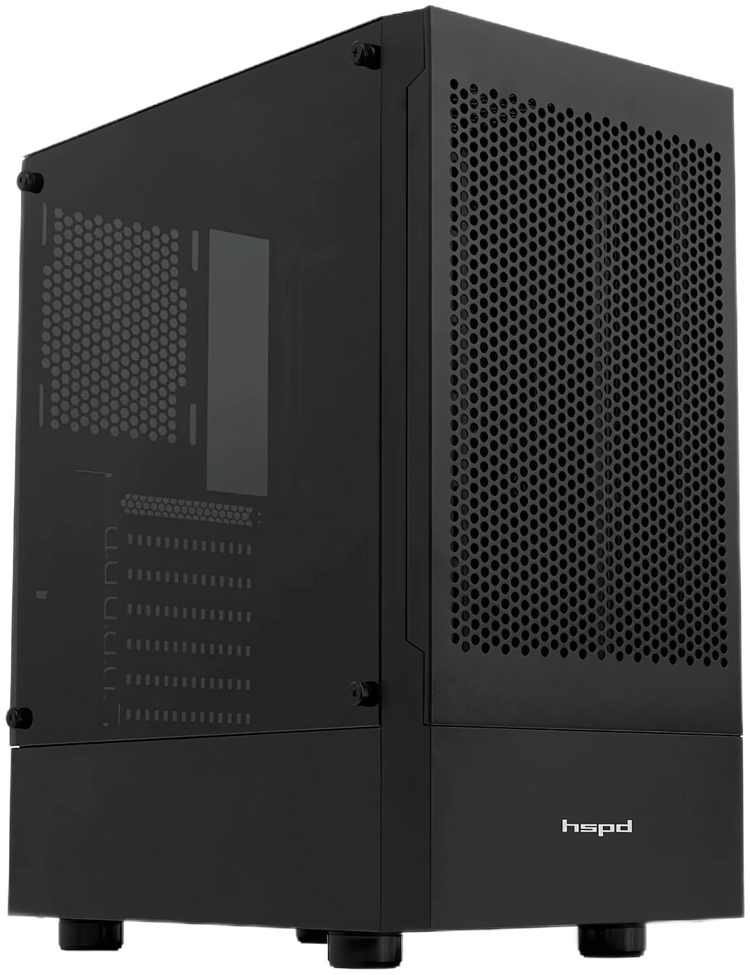 Изображение товара Компьютерный корпус HSPD M540 Black Midi-Tower 7 слотов стекло вентиляторы