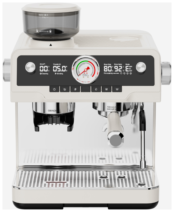 

Кофемашина рожковая Geniard GA-CM9908AY, Белый/серебристый