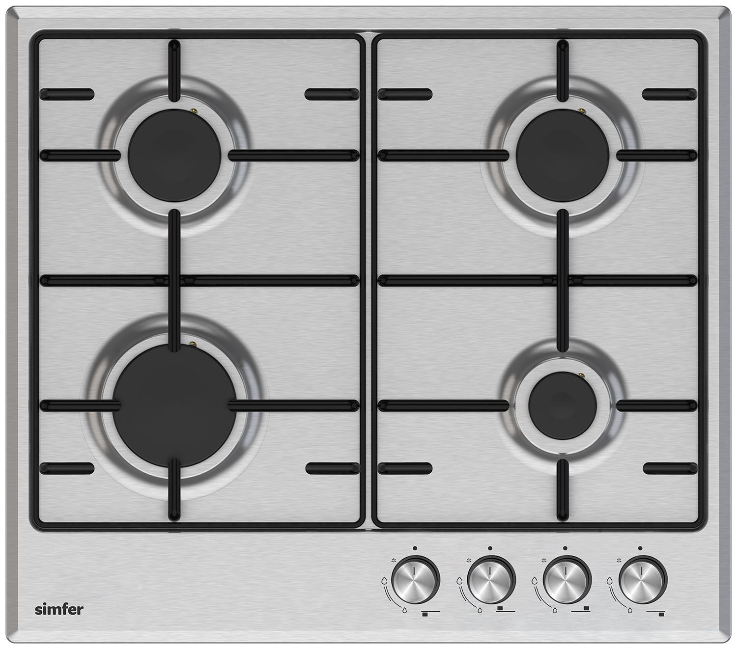 Изображение товара Газовая варочная панель Simfer H60V40M025, нержавеющая сталь