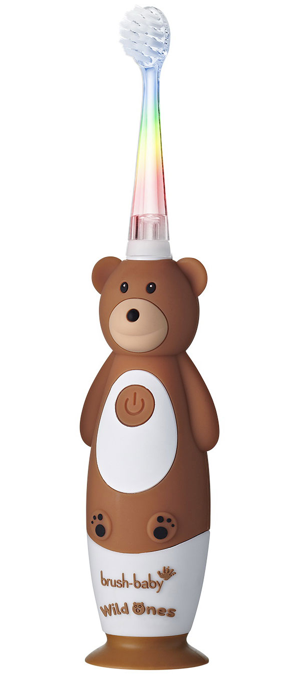 

Электрическая зубная щетка Brush-Baby Sonic WildOnes Медведь 0-10 лет, Коричневый