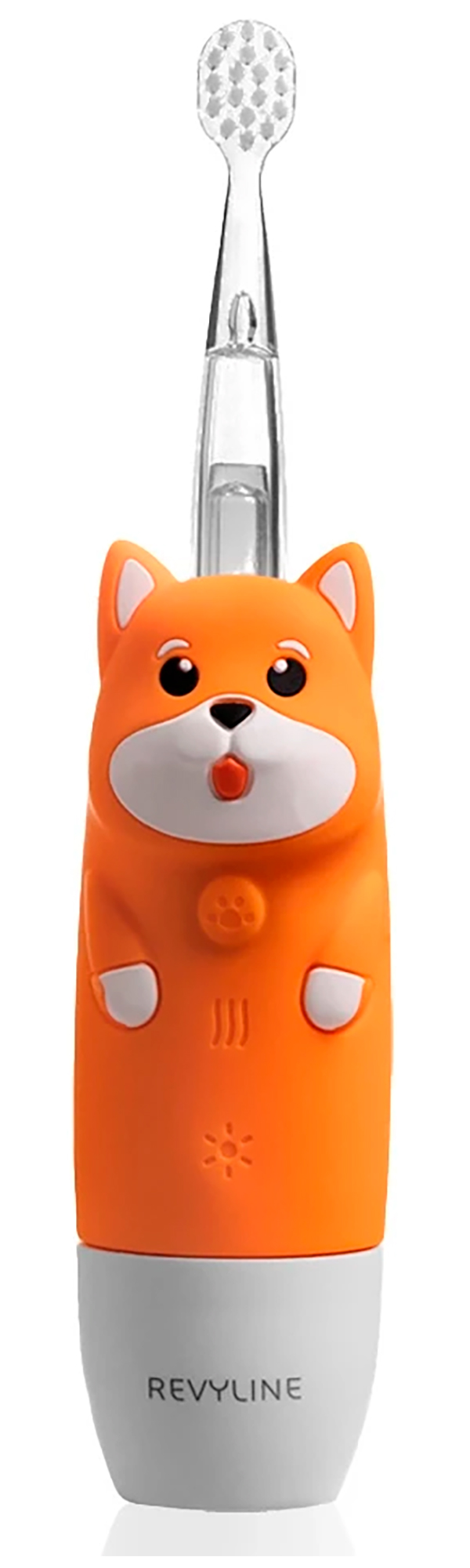 Изображение товара Детская электрическая зубная щетка Revyline RL 025 Baby Dog, оранжевая