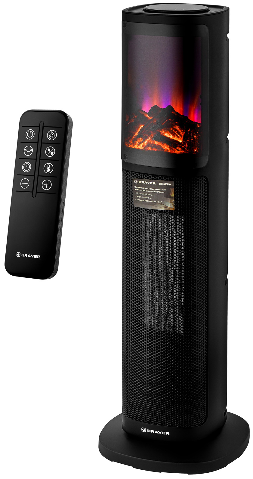 Изображение товара Тепловентилятор Brayer 4864BR для дома с электронным управлением Изображение товара Тепловентилятор Brayer 4864BR для дома с электронным управлением