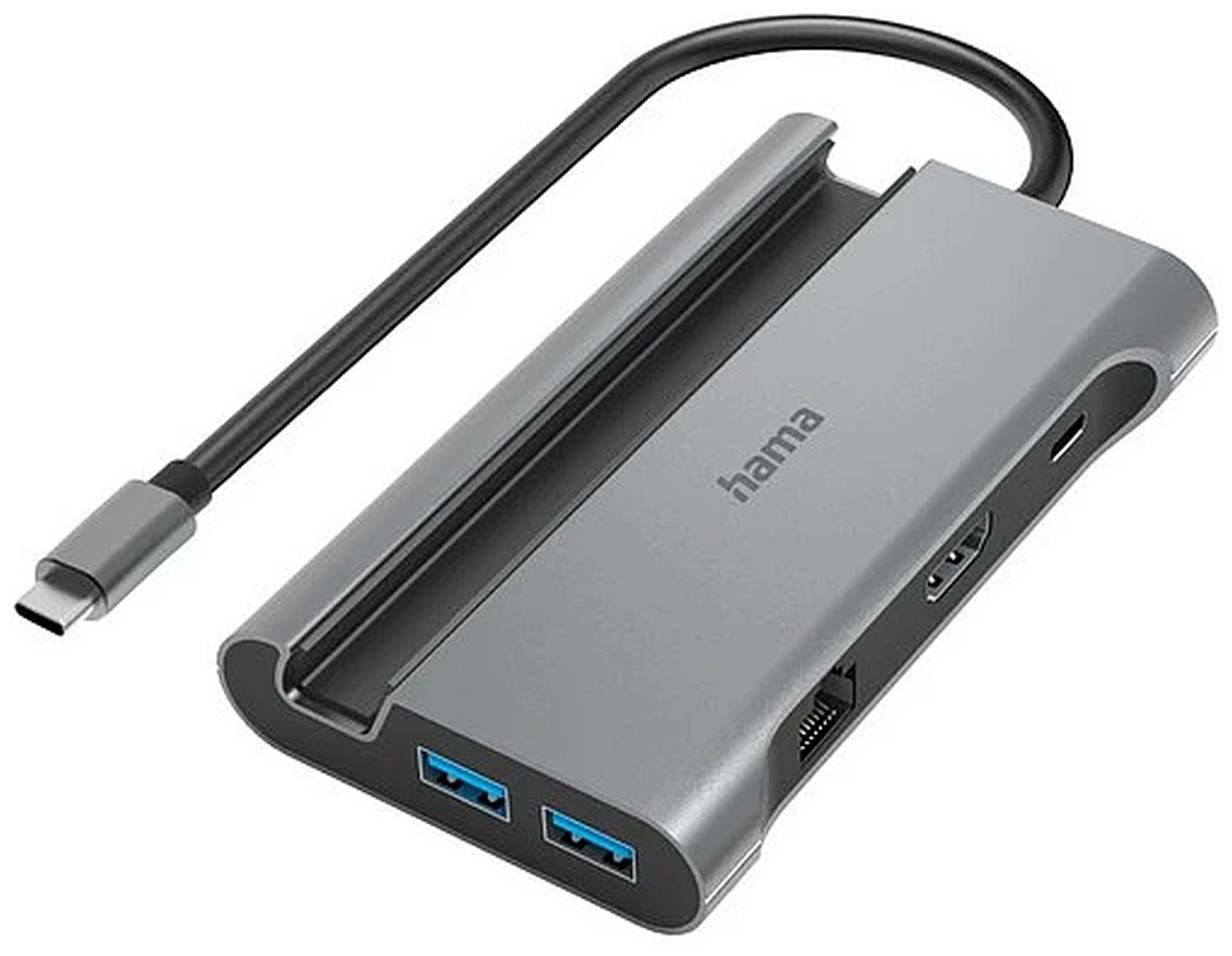 фото Разветвитель usb-c hama 7 портов (200143) серый