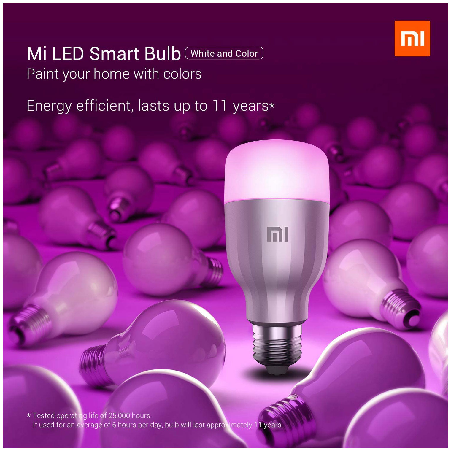 Wi-Fi лампа Xiaomi Mi Smart LED Bulb Essential MJDPL01YL (White and Color) E27 (GPX4021GL) tuya smart wifi led candle bulb e14 rgb cw dimmable voice control magic bulb 5w for use with alexa google home assistant