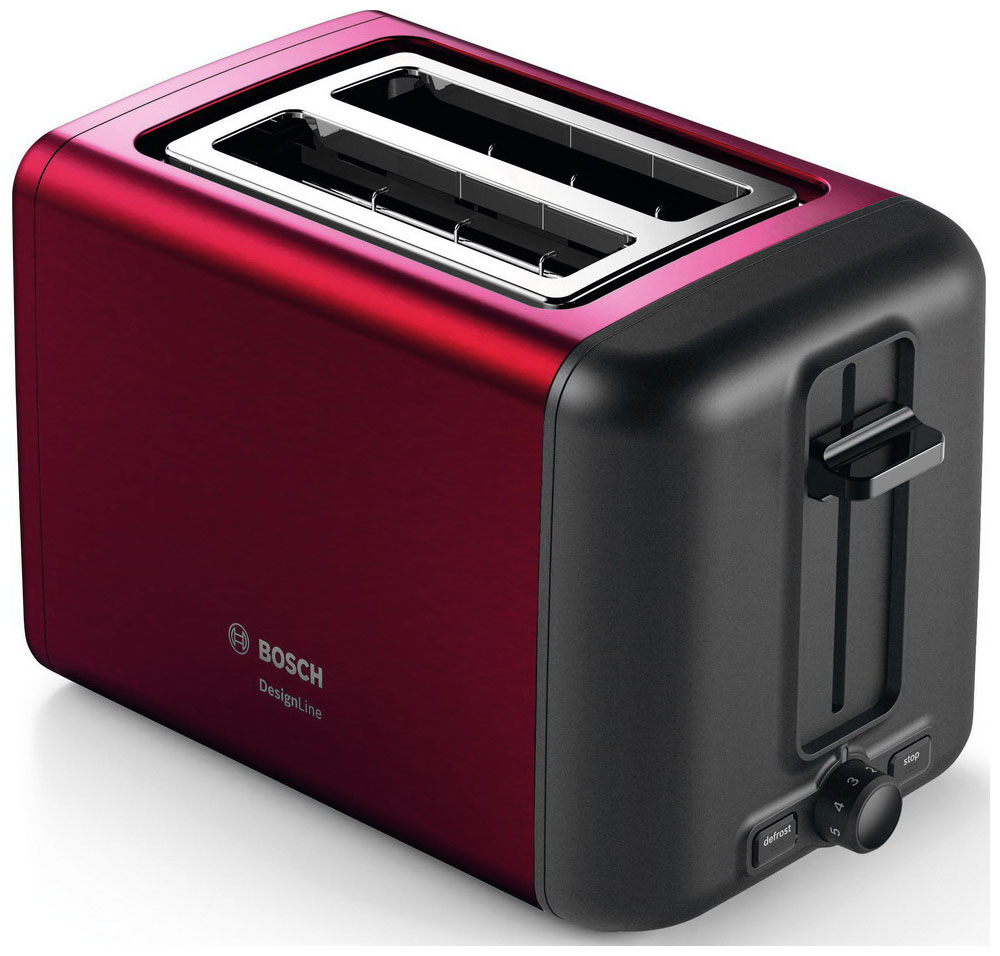 Изображение товара Тостер Bosch TAT3P424 DesignLine с 2 отделениями красный