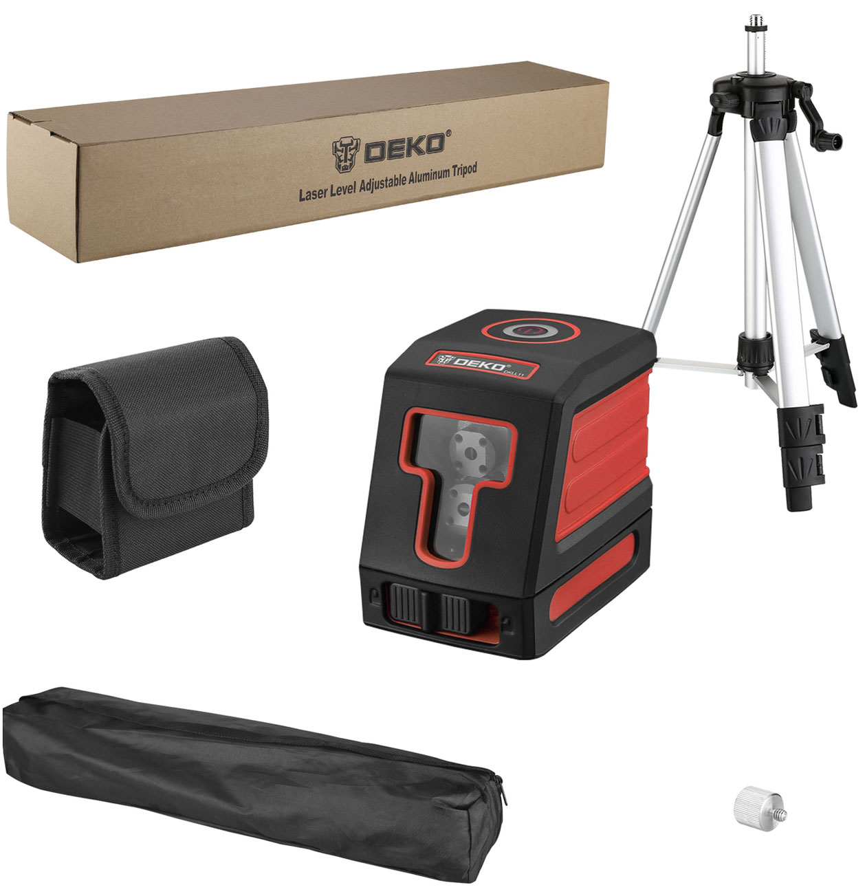 Изображение товара Уровень лазерный Deko DKLL11 SET 2 (со штативом) черно-красный