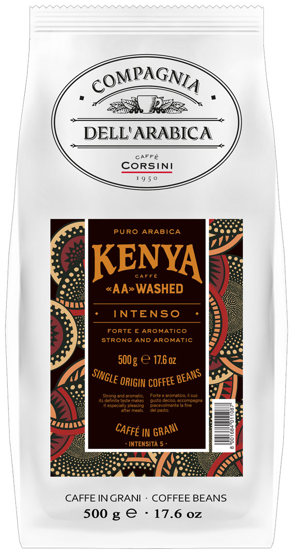 Кофе в зернах Compagnia Dell'Arabica Puro Arabica Kenya ''AA'' Washed 500г м/у