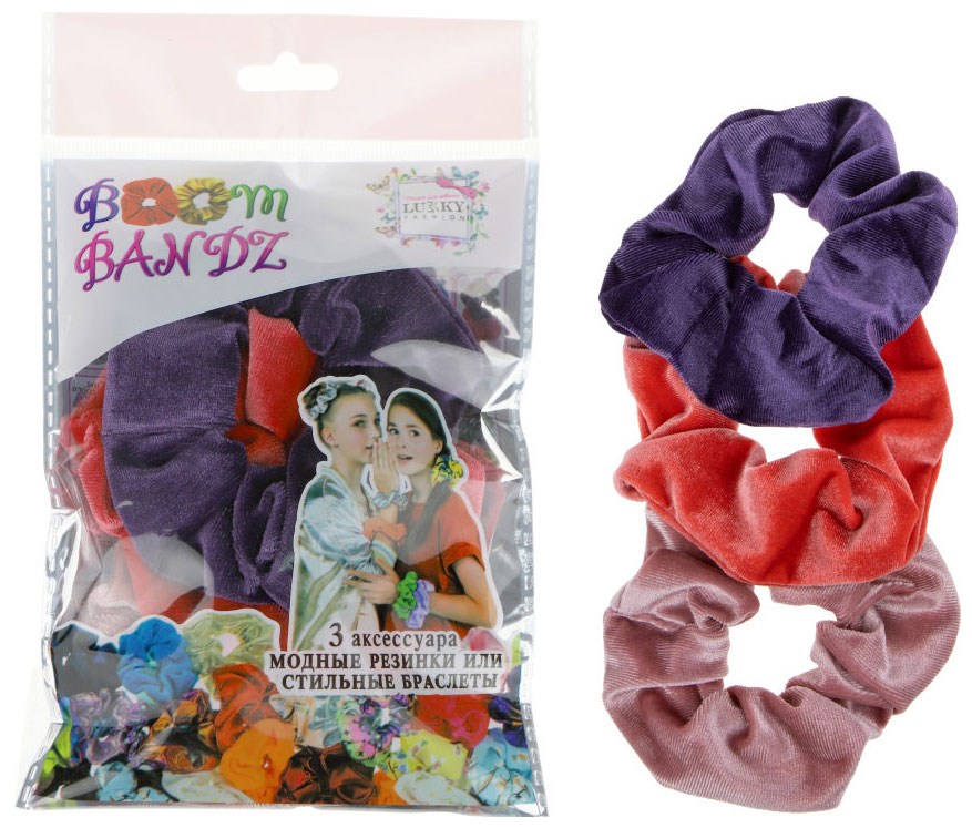 Изображение товара Набор модных резинок для волос LUKKY FASHION BOOM BANDZ из 3 шт Изображение товара Набор модных резинок для волос LUKKY FASHION BOOM BANDZ из 3 шт
