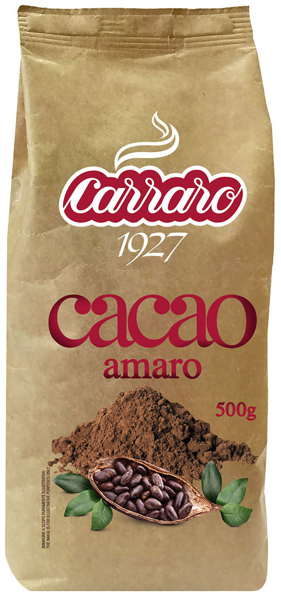 

Какао Carraro Amaro чистое горькое без сахара 0,5кг