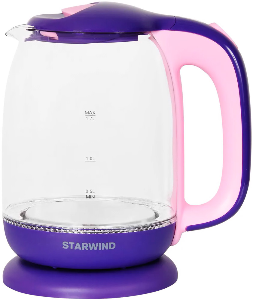 Чайник Starwind SKG1513 1.7л. 2200Вт фиолетовый/розовый