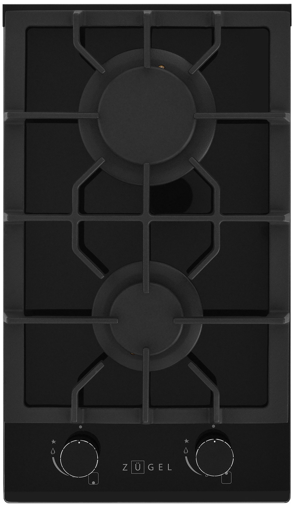 Встраиваемая газовая варочная панель ZUGEL ZGH291B, черная