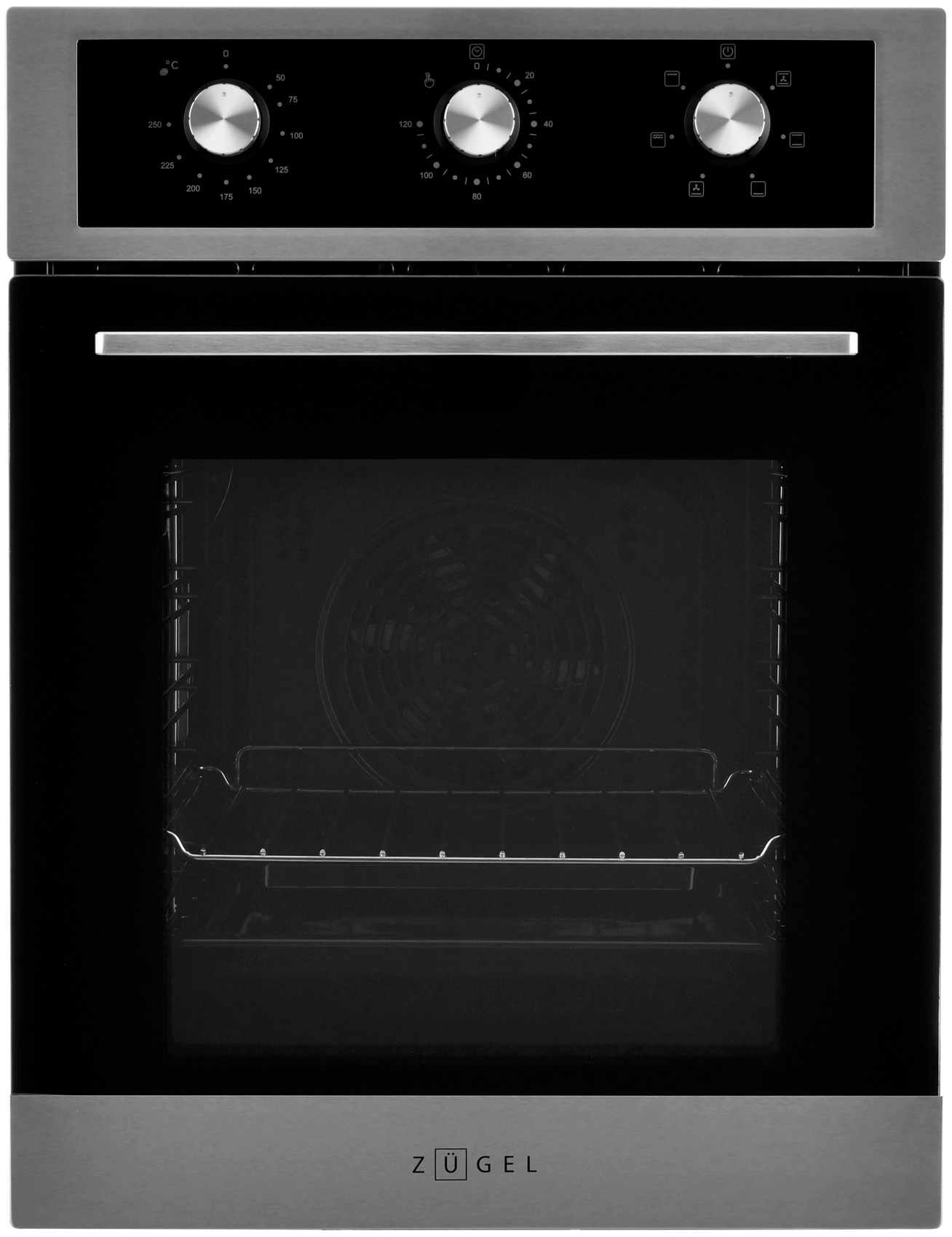 Изображение товара Электрический духовой шкаф Zugel ZOE451X нержавеющая сталь с грилем и конвекцией
