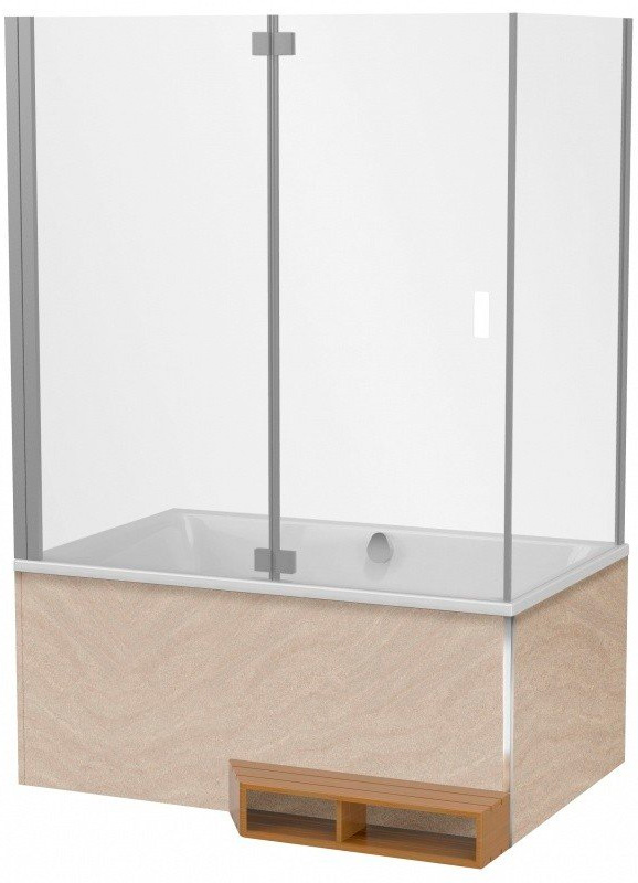 Изображение товара Шторка для ванны Jacob Delafon Capsule 140x140 см, прозрачное стекло Изображение товара Шторка для ванны Jacob Delafon Capsule 140x140 см, прозрачное стекло