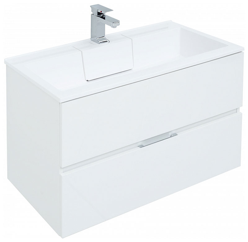 Изображение товара Тумба под раковину Aquanet Алвита 90 белый глянец подвесная и напольная