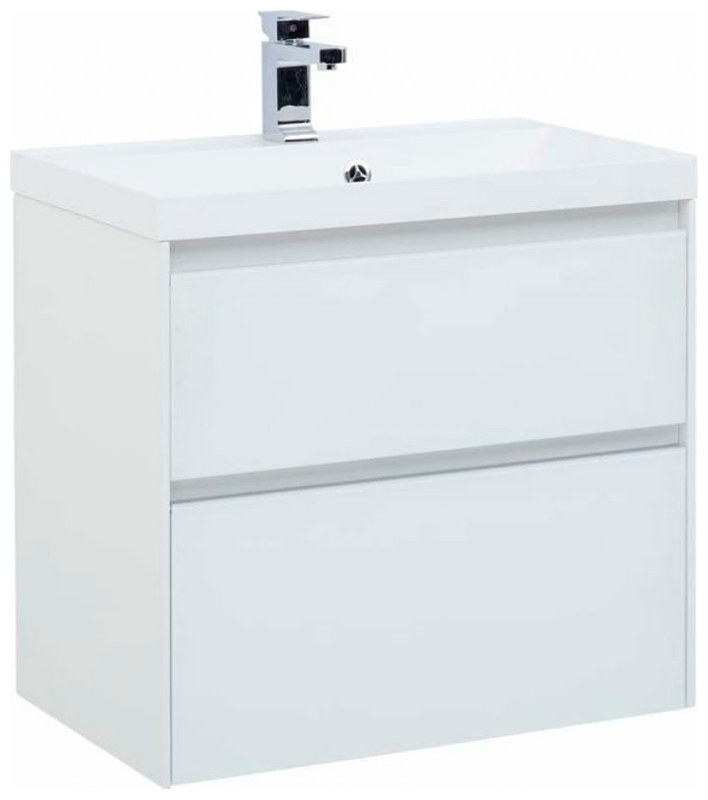 Изображение товара Тумба под раковину Aquanet Гласс 60 белый 61x59x44.5 см напольная/подвесная