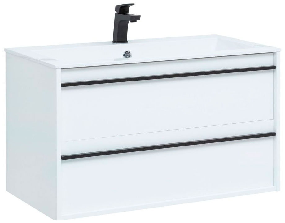 Изображение товара Тумба под раковину Aquanet Lino 90 матовый белый (00253904)