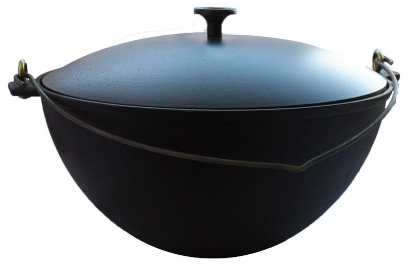 Изображение товара Казан Камская посуда к71д чугунный с дужкой с алюминиевой крышкой 7л.