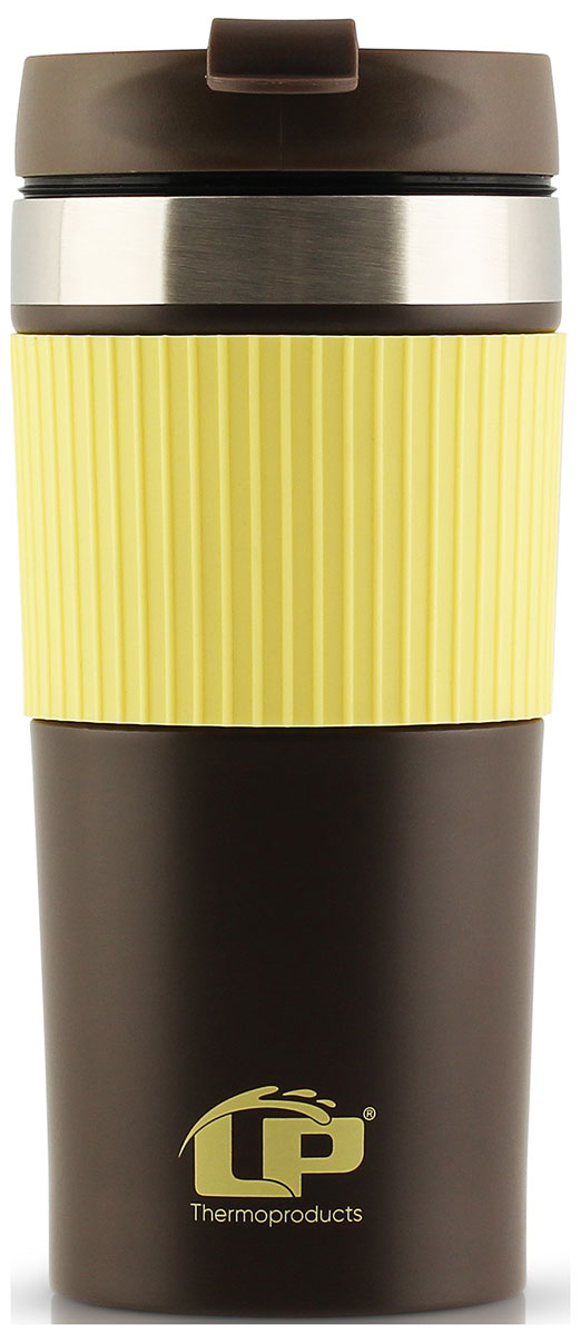 Кружка-термос LP ''On Move'' 0.35 л, встроенный фильтр-поршень, желтый (80319)