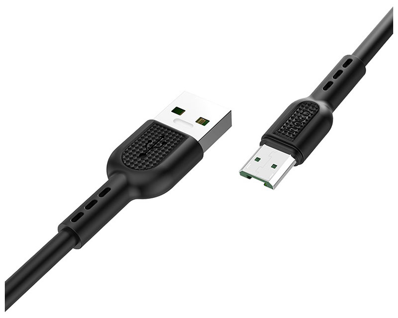 Кабель Hoco USB 2.0 hoco X33, AM/MicroBm, черный, 1м, 4А 6931474709141 кабель hoco x33 micro 4а 1м черный