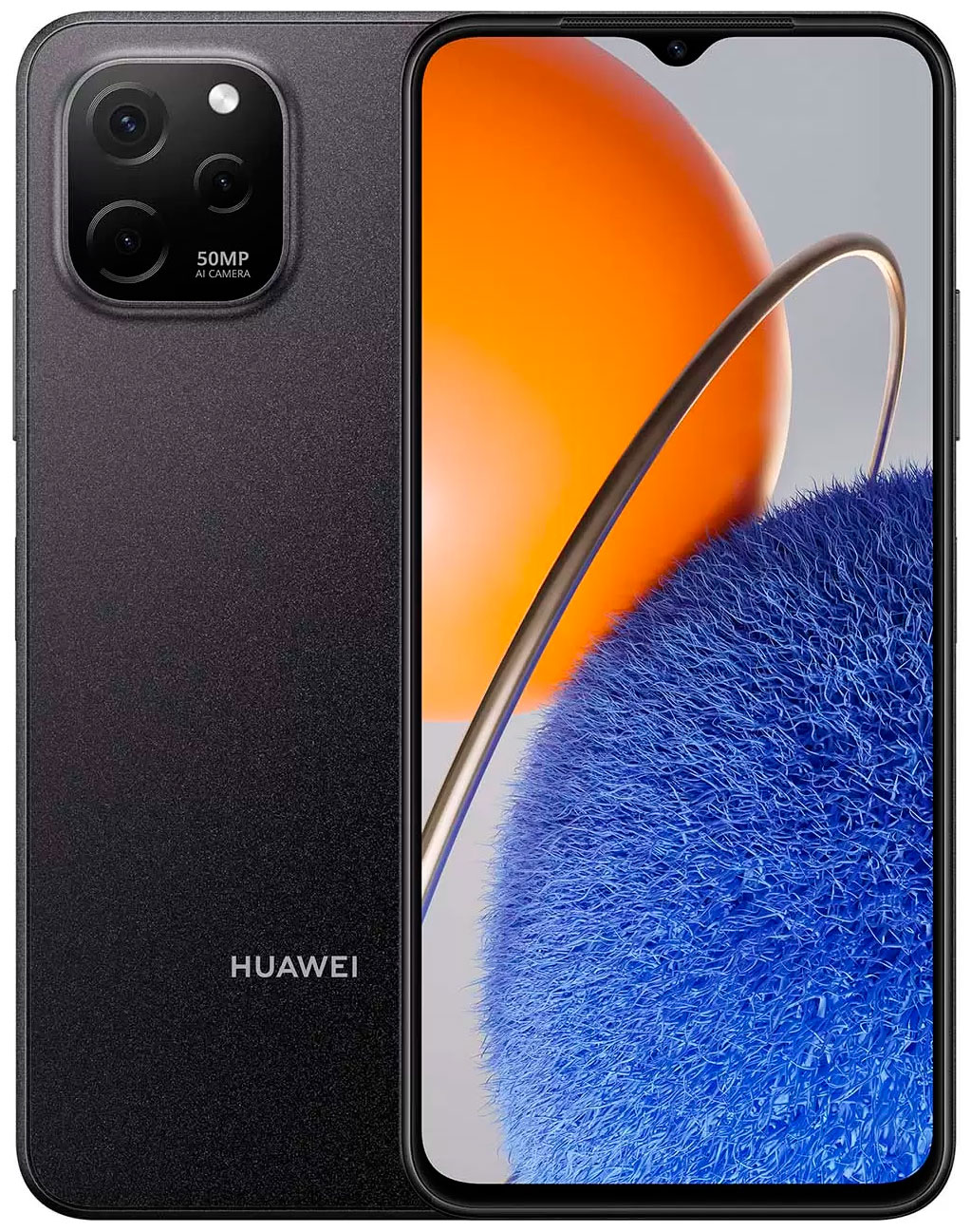 Смартфон Huawei NOVA Y61 EVE-LX9N Полночный черный приставка смарт тв h96 max 4 64 гб android 11 0 2 4g 5g wi fi 8k