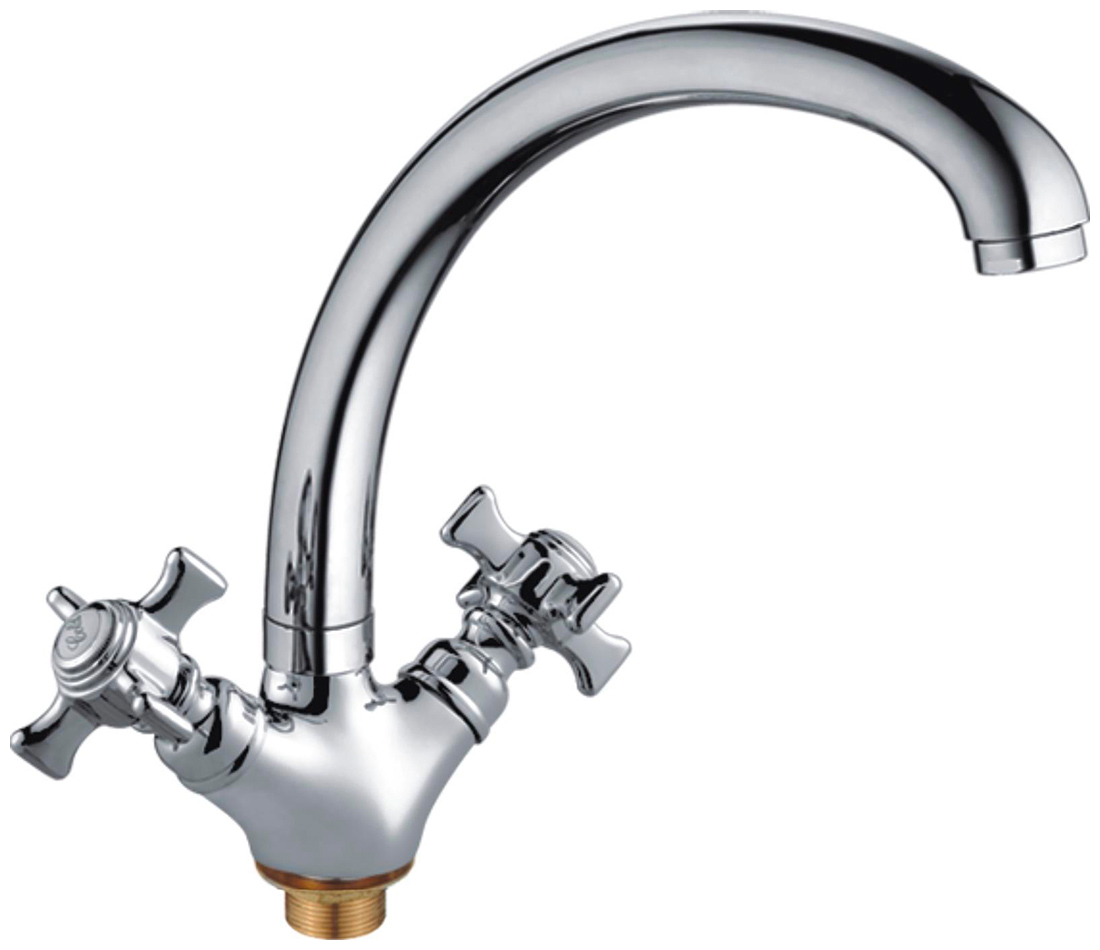 Изображение товара Смеситель для кухни Haiba HB24 хром двухвентильный с поворотным изливом