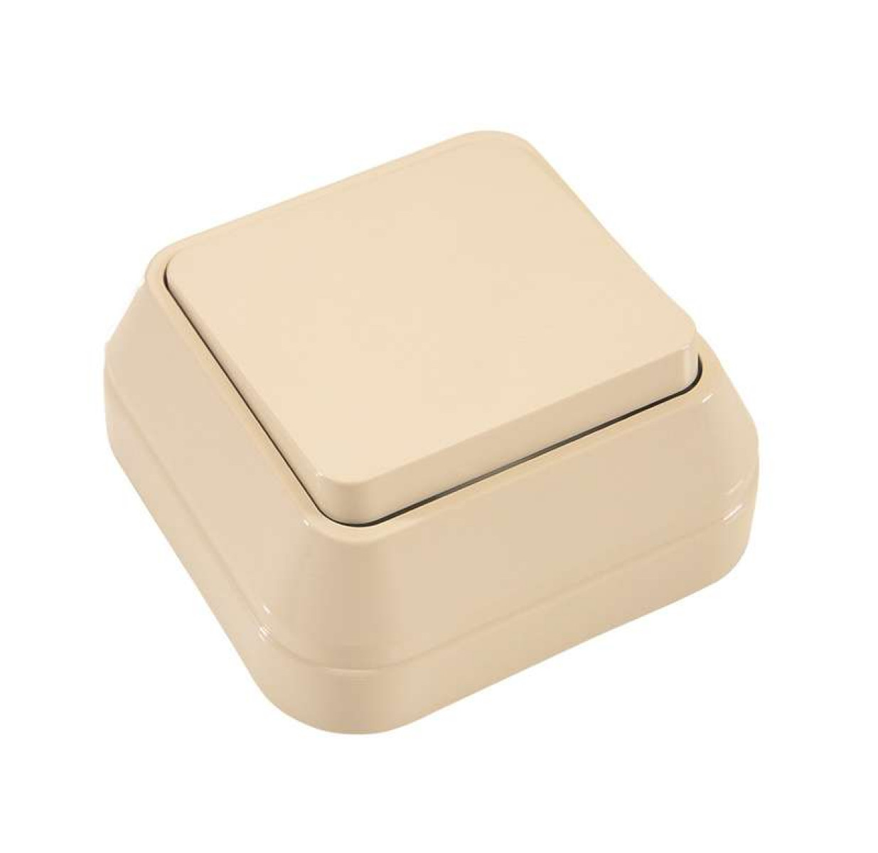 Изображение товара Выключатель 1-клавишный Makel IP20 10A для внутреннего монтажа кремовый