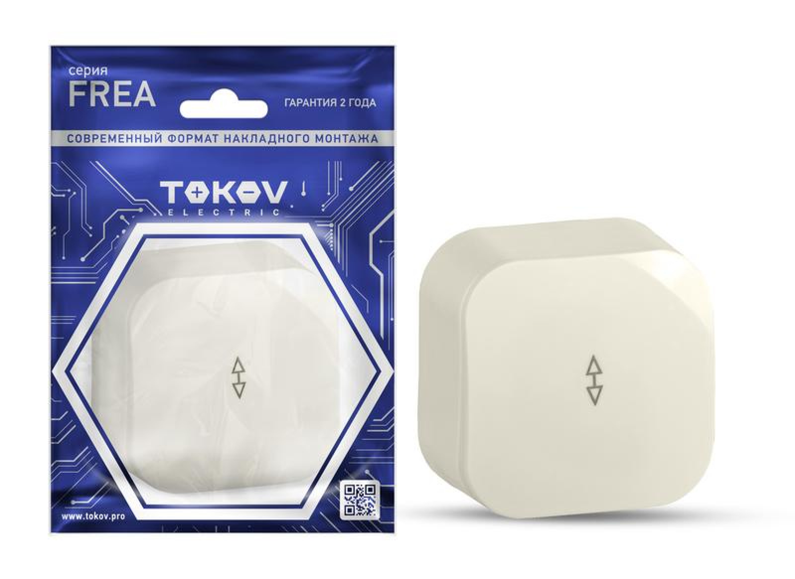 Изображение товара Выключатель переключатель диммер Tokov Electric 1-кл. IP20 10А беж