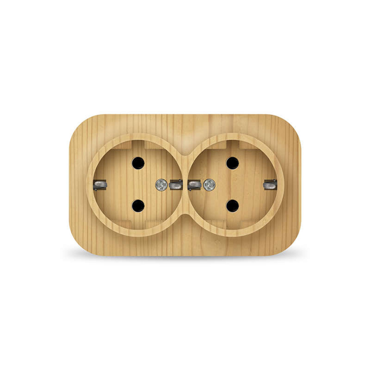 Изображение товара Розетка Ionich 2-м гнездом 16А IP20 с заземлителем сосна