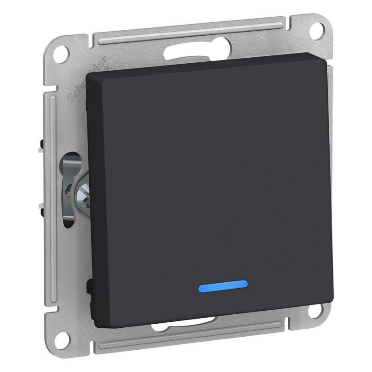 Изображение товара Выключатель 1-кл. IP20 с подсветкой и механизма карбон 10А AtlasDesign