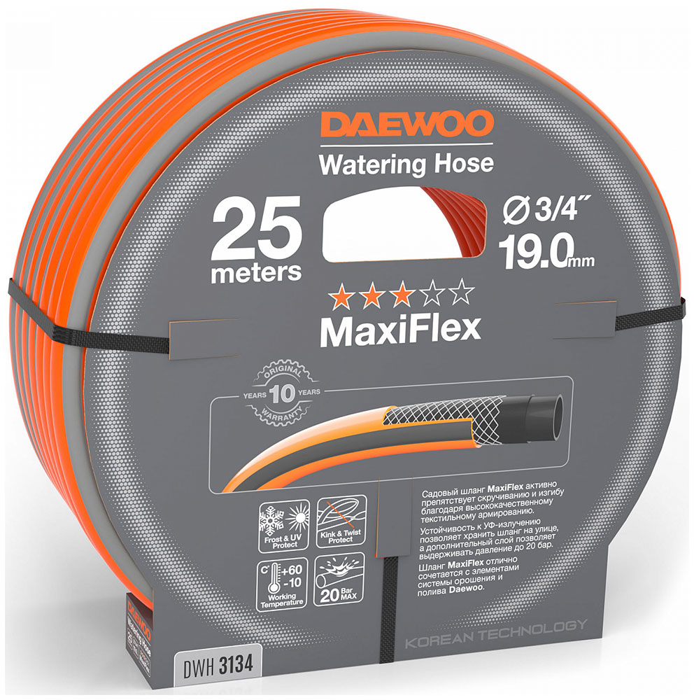 Шланг Daewoo Power Products MaxiFlex диаметром 3/4 (19мм) длина 25 метров