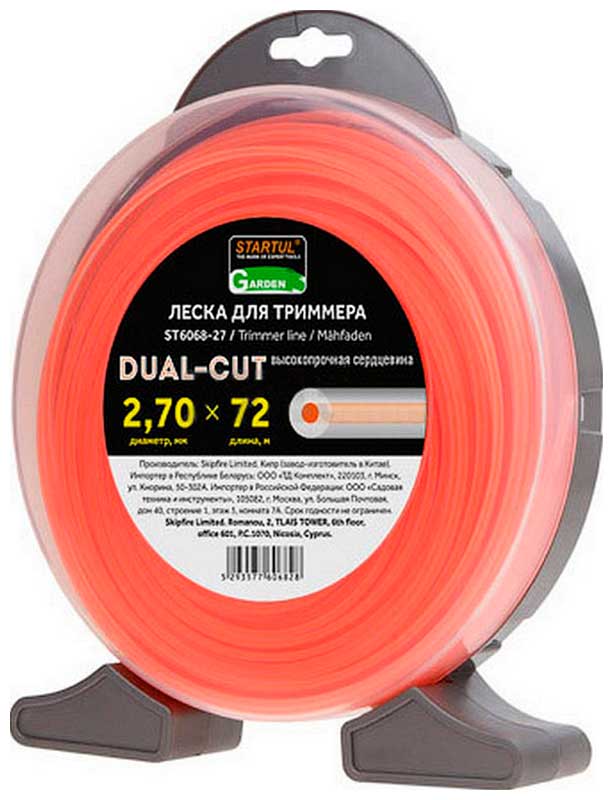 Изображение товара Леска для триммера Startul Garden DUAL-CUT 2.7 мм 72 м круглая сердечник