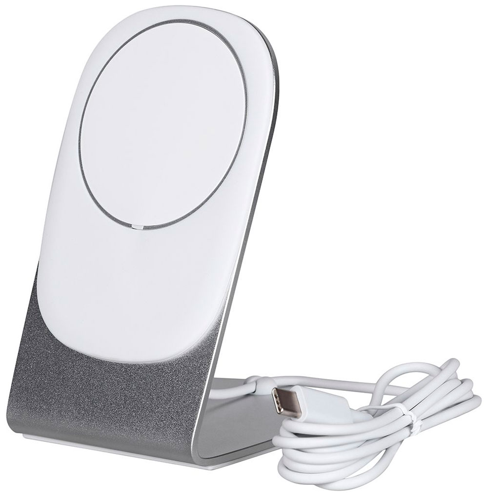 Беспроводное зарядное устройство TFN MagDock Charger, 15 W, серебрянный беспроводное зарядное устройство apple magsafe charger белый парал импорт uae