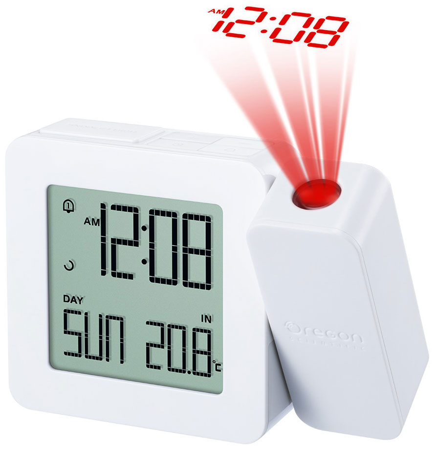 цена Проекционные часы с измерением температуры Oregon Scientific RM 338 PX-w белый
