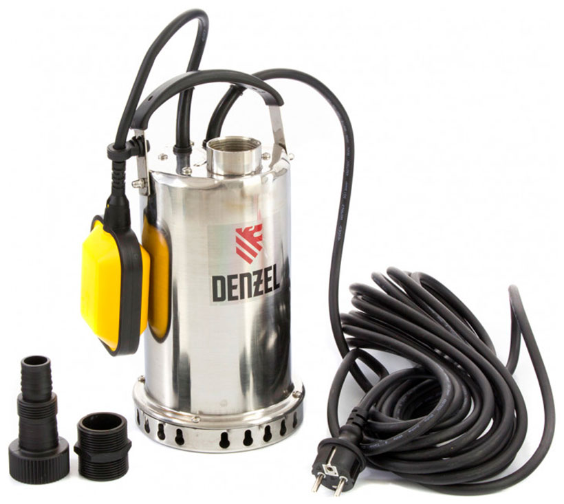 Насос Denzel DP 600 X 97220 дренажный насос для чистой и грязной воды dp 600s 600 вт напор 7 м 13000 л ч denzel