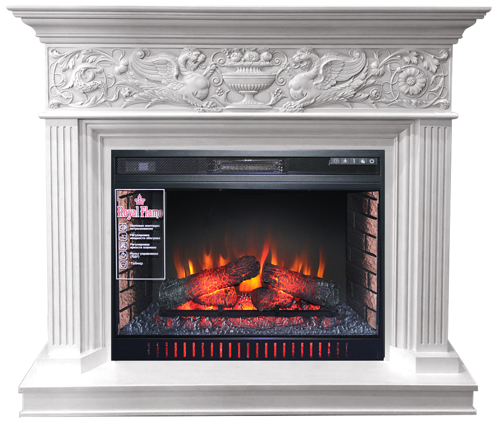 Изображение товара Каминокомплект Royal Flame Palace с очагом Vision 30 EF LED FX белый с серебром