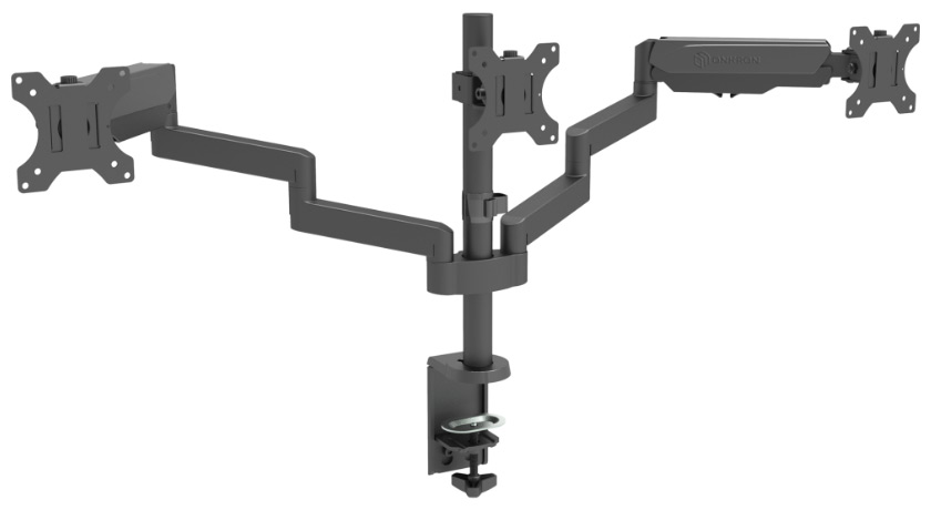 Изображение товара Настольный кронштейн для 3 мониторов ONKRON G280 газлифт VESA 75x75 100x100