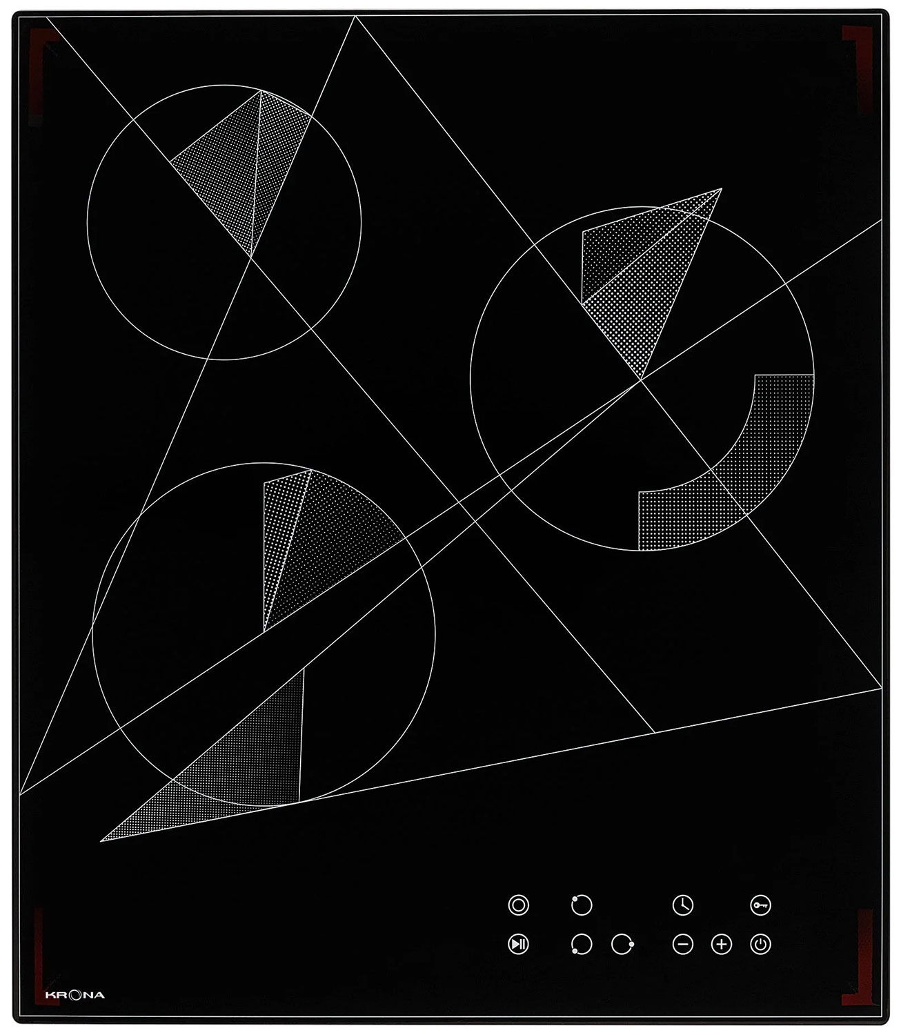 Изображение товара Электрическая варочная панель Krona FIDATO 45 BL с сенсорным управлением