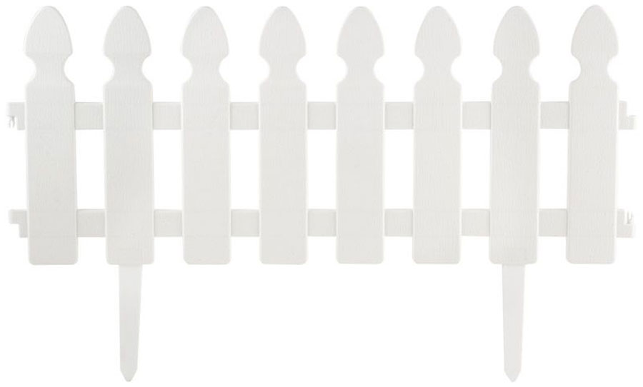 Изображение товара Декоративный забор Park Штакетник 2м белый для садового оформления