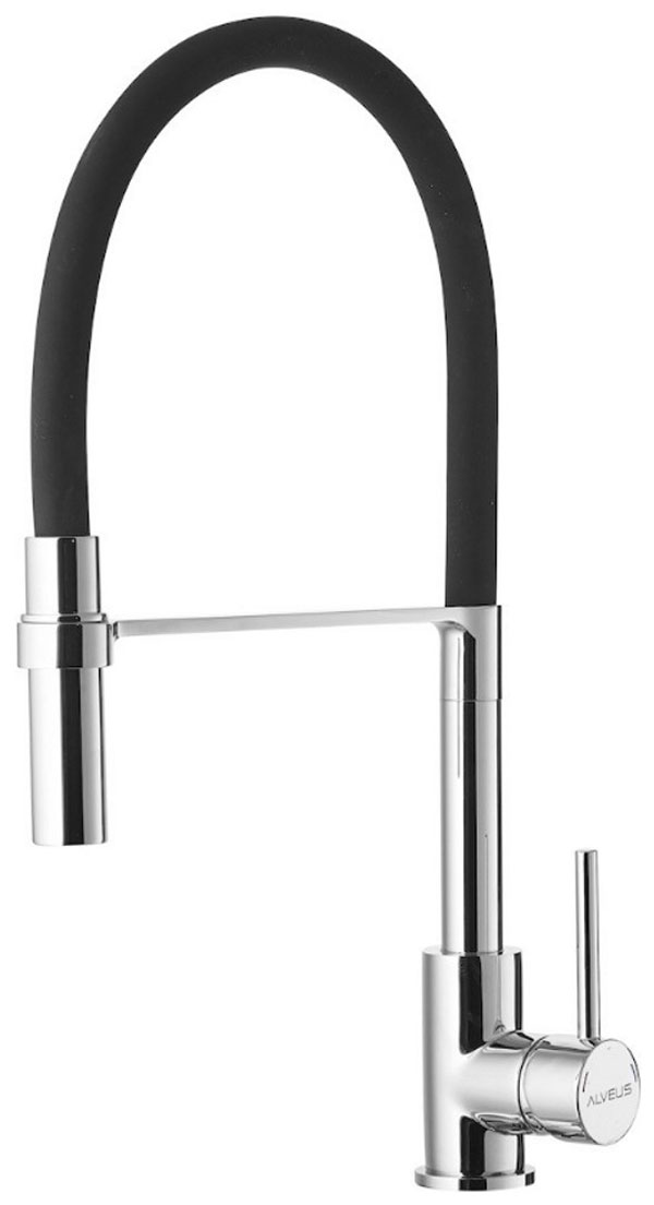Изображение товара Кухонный смеситель Alveus ELIA CHR с поворотным изливом и керамическим клапаном