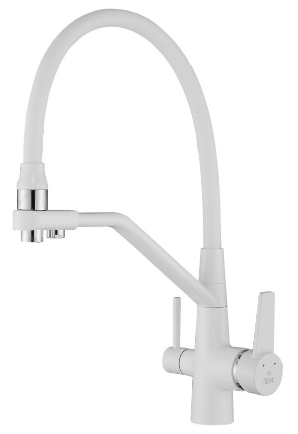 

Кухонный смеситель Rose R558/белый (R558C)