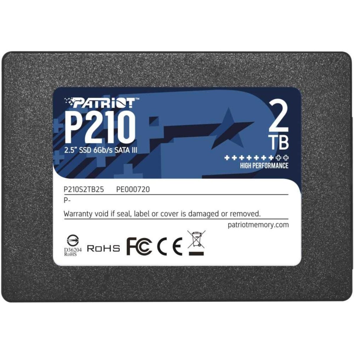 Накопитель SSD Patriot Memory 2.5 P210 2000 Гб SATA III P210S2TB25 Накопитель SSD Patriot Memory 2.5 P210 2000 Гб SATA III P210S2TB25