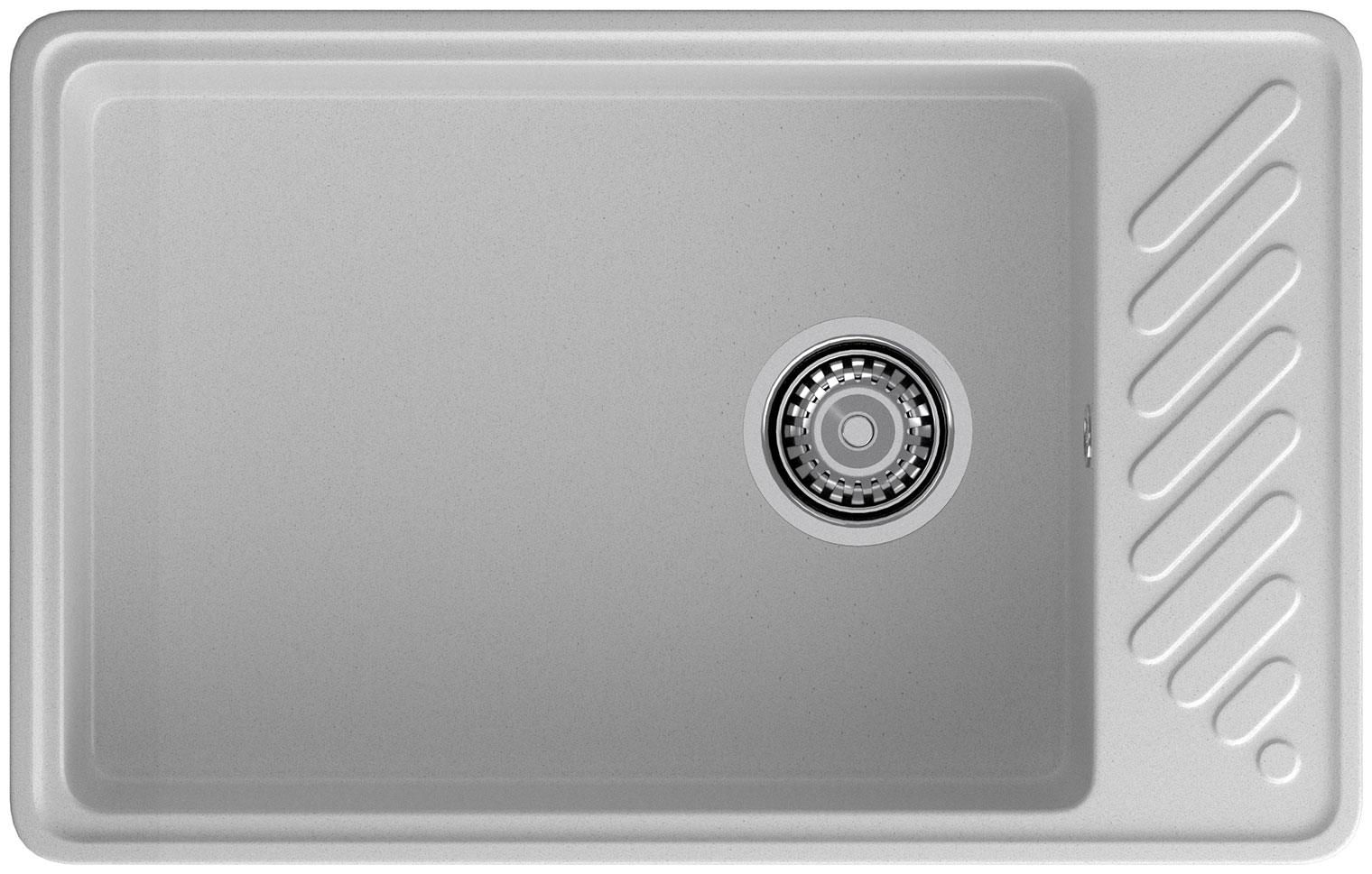 Изображение товара Кухонная мойка GranFest Quarz GF-ZL-51 серый врезная с крылом